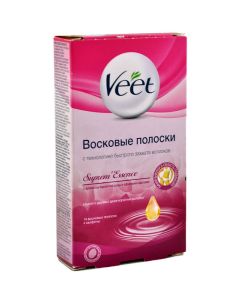 Veet - სადეპილაციო სტრიფსი - ბიკინისა და იღლიის - 14ც+4ც(ხელსახო