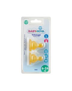 Baby Nova - ბეიბი ნოვა საწოვარა ლატექსის ფაფის 0-24 თვე 2 ცალი 14304