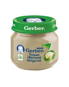 Gerber - გერბერი პიურე ყვავილოვანი კომბოსტო 80 გრ 8662