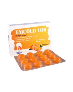 TaiCold lor - ტაიქოლდ ლორი ფორთოხალი 24 საწუწნი ტაბლეტი