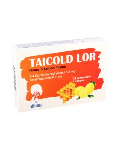 TaiCold lor - ტაიქოლდ ლორი თაფლი და ლიმონი 24 საწუწნი ტაბლეტი