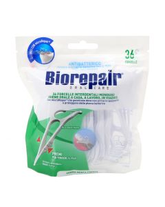 Biorepair - ბიორეპაირი კბილთაშუა ძაფი სახელურით 36 ცალი 0056