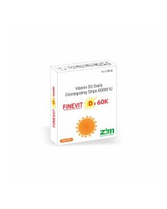 FINEVIT D3 60K - ფინევიტი D3 60K 60000სე.ფირფიტა 4 სტრიპი 