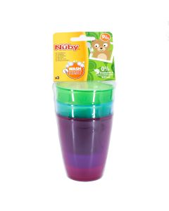 Nuby - ნუბი ჭიქა მულტი 3ცალი 300მლ 3233