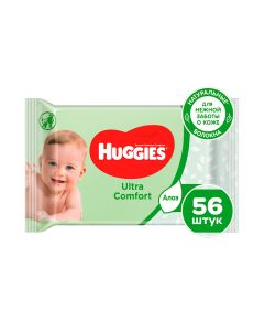 Huggies - ჰაგისი სველი ხელსახოცი ალოე 56 ცალი  4295